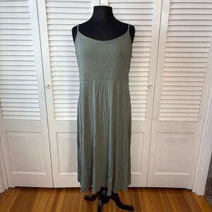 LOFT Sage Green Midi Dress | Size 16P